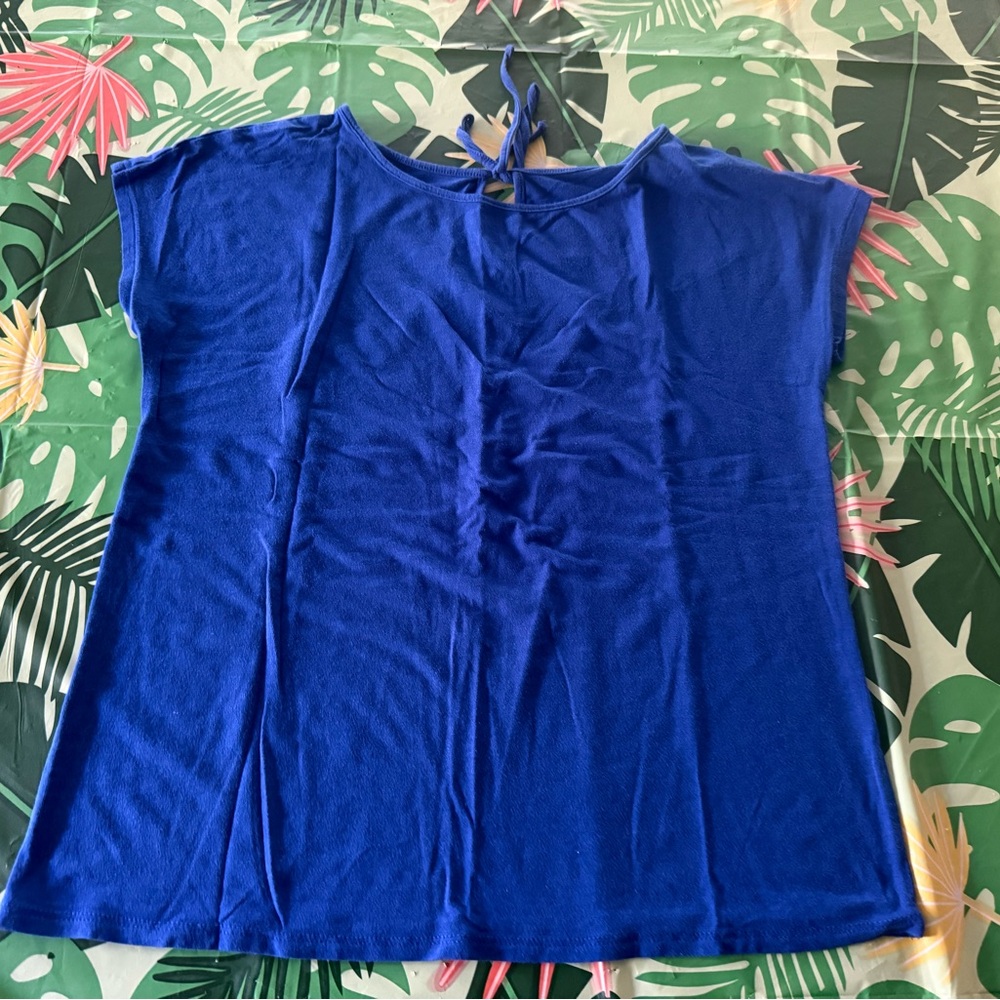Liz Claiborne 2 Sets of Tops Capris Floral Coral Blue Pajamas size Small S - Picture 13 of 16